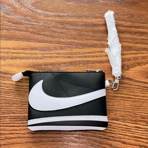NWOT Nike Icon Cortez Wristlet White on Black